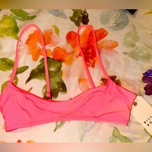 Billabong size s pink bikini top